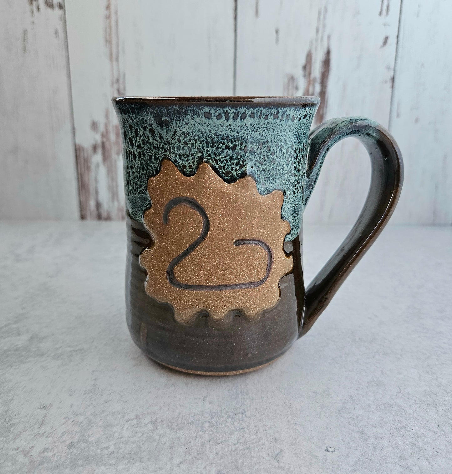 Custom Brand Mug | Brown-Blue