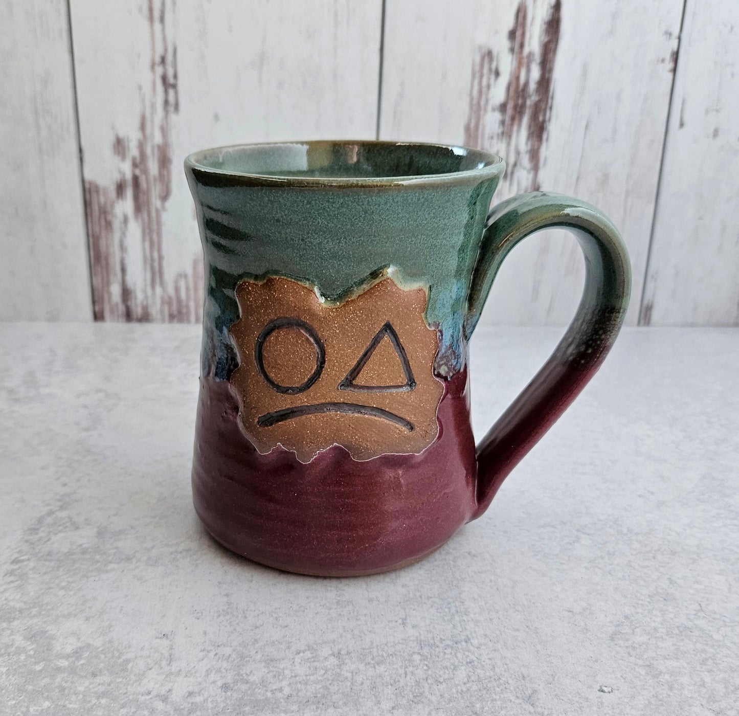 Custom Brand Mug | Burgundy Green