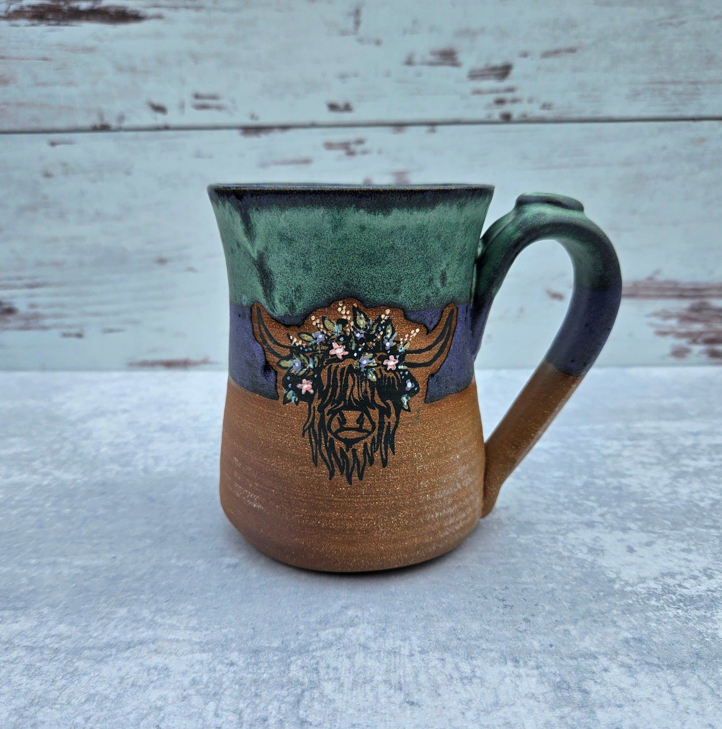 Highland Mug | 16 oz. Purple Turquoise